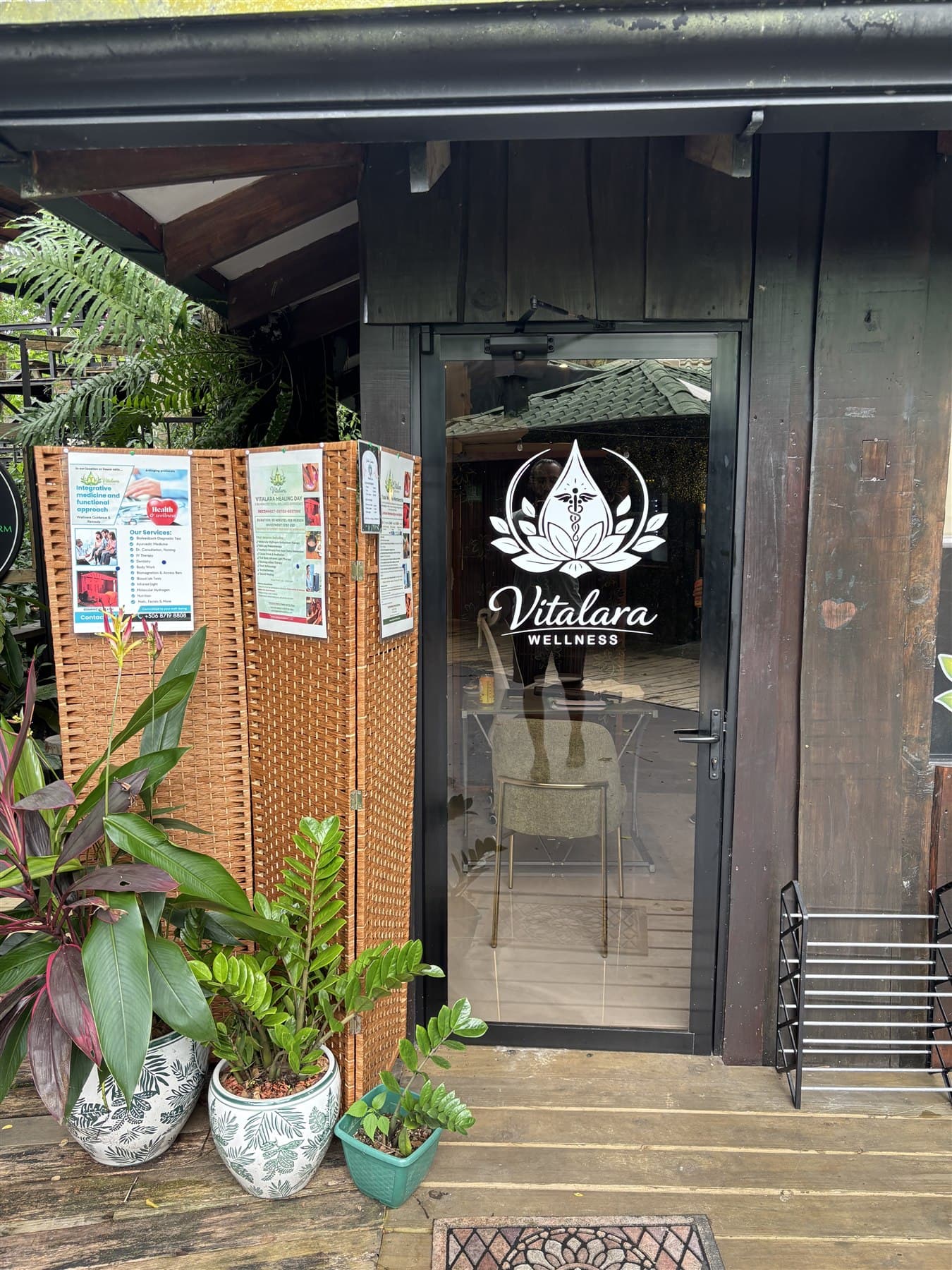 Vitalara Wellness entrance door and signage
