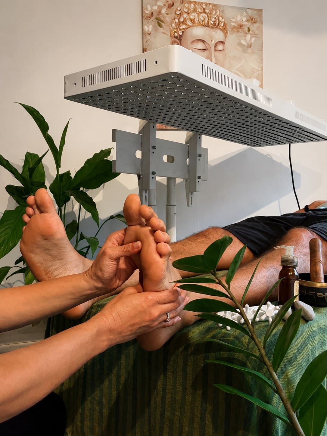 Reflexology session at Vitalara Wellness