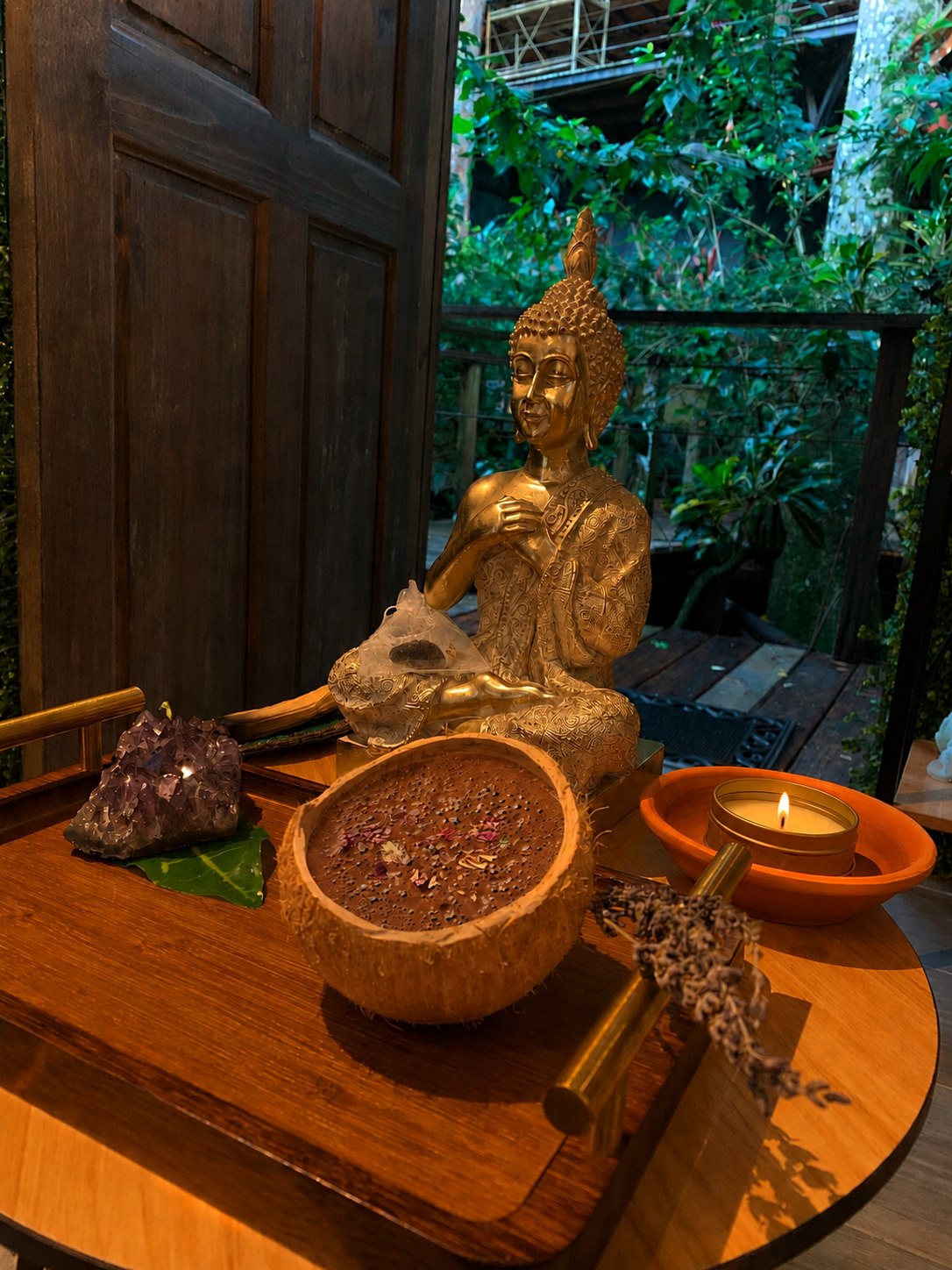 Ceremonial cacao setting for the Intro to Vitalara Wellness Experience