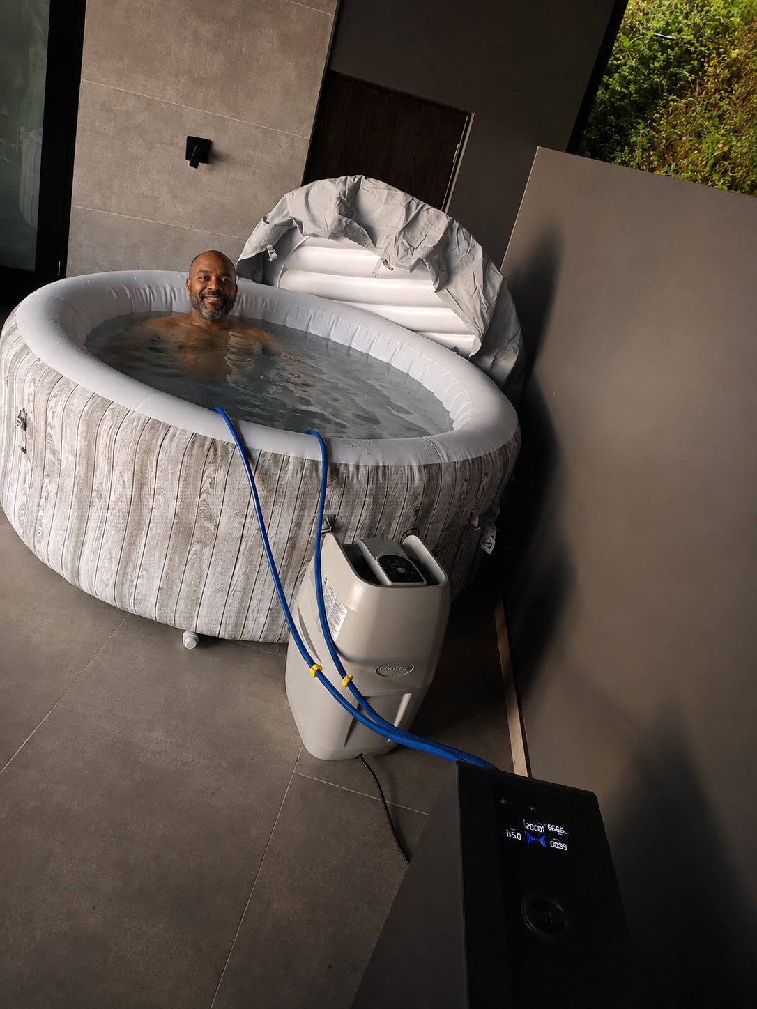 Restorative water-based wellness moment