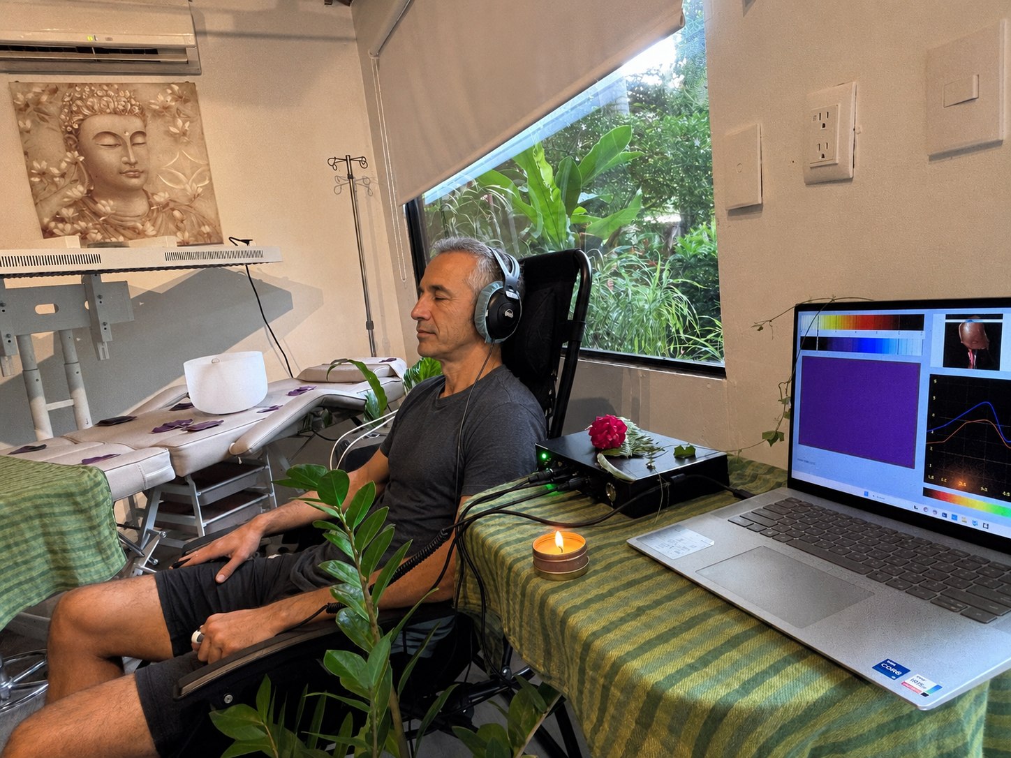 Biofeedback Diagnostic Assessment & Meta Therapy session at Vitalara Wellness